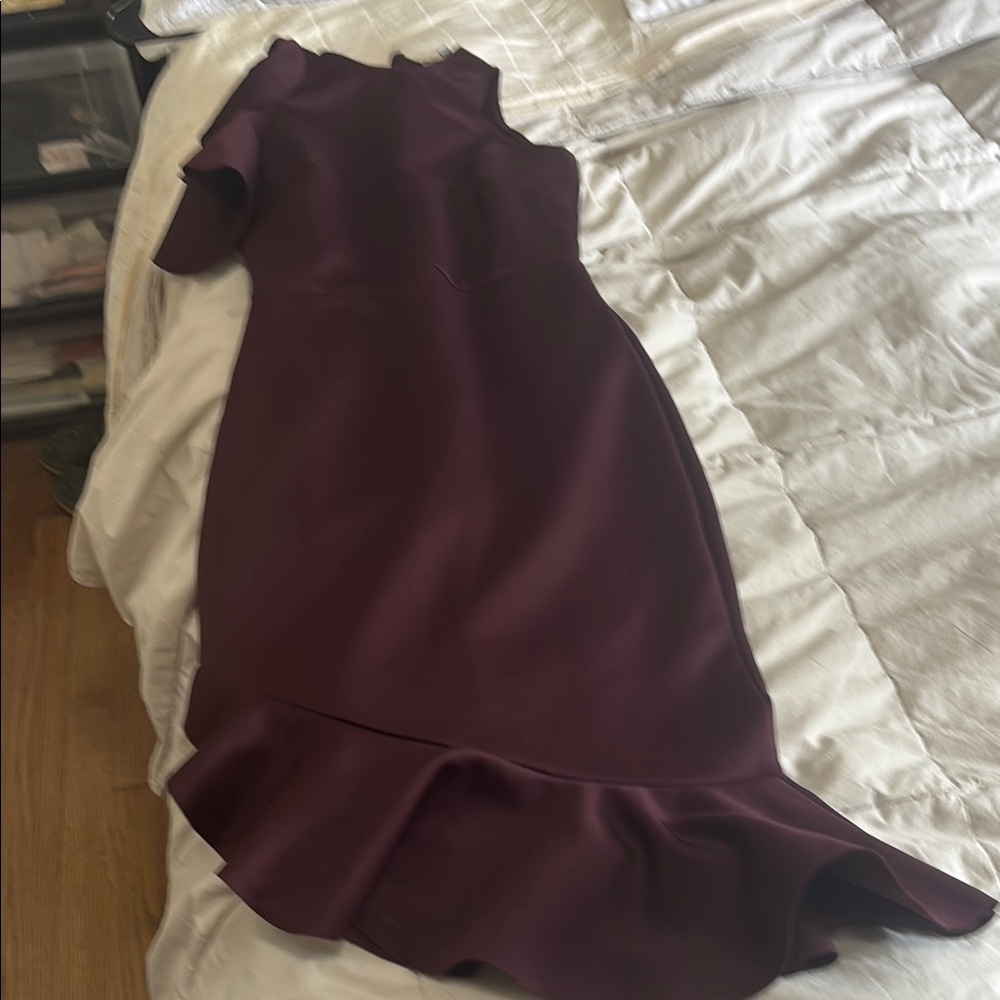 ASOS Red Asymmetrical Sheath Dress Sleeveless Cocktail